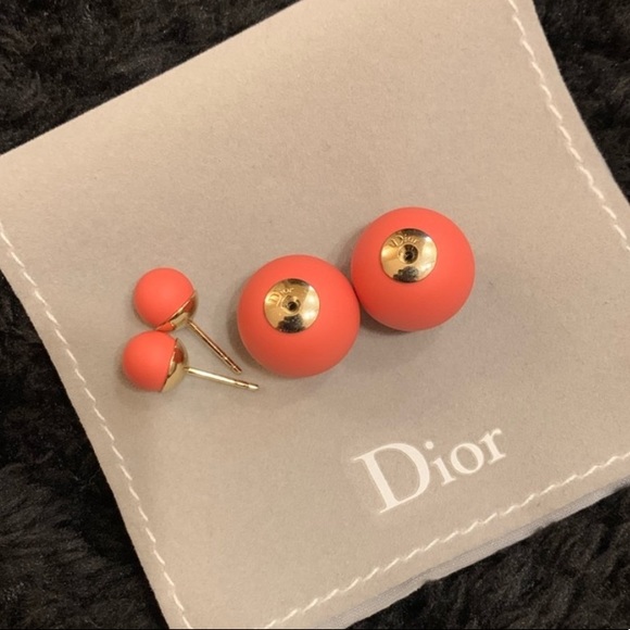 Dior Tribales Coral Orange Earrings - Picture 4 of 9